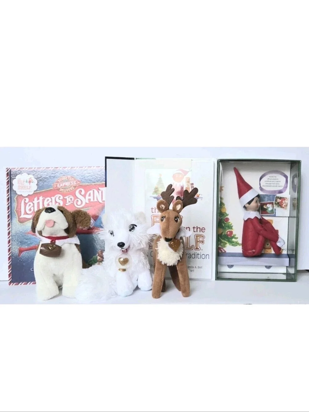 ELF ON THE SHELF LOT, SCOUT BOY ELF, PLUSH PETS AND BOOKS